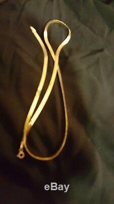 WOW! BEAUTIFUL! GEORGEOUS 14K Gold Necklace 100% Authentic And Gold Tone CC