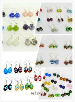 Wholesale 400pairs Mixed Fashion Murano Glass Geometric Shape Earrings Jewelry