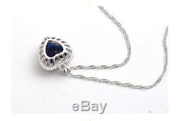 Wholesell 20 pic Silver Titanic Rose Heart Of The Ocean Crystal Necklace Pendant