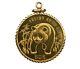 Without Stone 1986 Panda 20 Mm Coin Pendant In 14k Yellow Gold Plated Free Chain