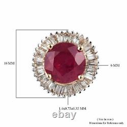 Women 10K YG AA Ruby Diamond Pendant Jewelry Gifts for Her Ct 1.2 H Color I3