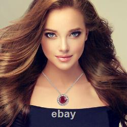 Women 10K YG AA Ruby Diamond Pendant Jewelry Gifts for Her Ct 1.2 H Color I3
