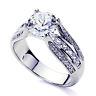 Women 14k White Gold 2 Ct Cz Princess Cz Channel Setting Wedding Engagement Ring
