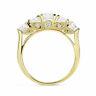 Women 5mm 14k Yellow Gold Wedding Ring Round Cz Five Stone Anniversary Ring