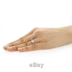 Women 8mm 14K White Gold 1.25 ct CZ Celtic Love Knot Wedding Engagement Ring