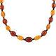 Women Wedding Jewelry Multi Color Amber Beaded Necklace For Bridal Size 24