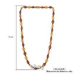 Women Wedding Jewelry Multi Color Amber Beaded Necklace for Bridal Size 24