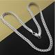 Women And Men 5mm Silver Necklace 925 Sterling Silver Link Chain 20 Inches