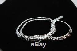 Women and Men 5MM Silver Necklace 925 Sterling Silver Link Chain 20 inches