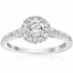 Women's 1.20 Ct Round Cut Diamond Engagement Wedding Ring 14k White Gold Over