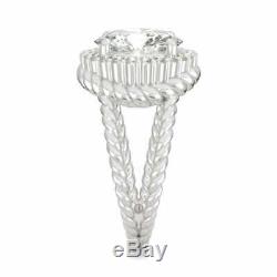 Women's Engagement Wedding Ring 14k White Gold Over 1.20Ct Round Cut Diamond