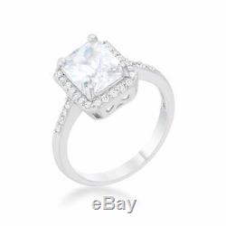 Women's Princess Cut 1.20Ct Diamond Engagement Wedding Ring 14k White Gold Over