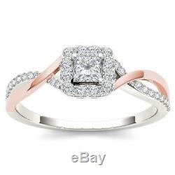 Women's Princess Cut 1.20 Diamond Engagement Wedding Ring 14k White Gold Over
