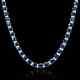 Women's Tennis Necklace 19 Ct Oval Cut Simulated Sapphire White Gold Plated